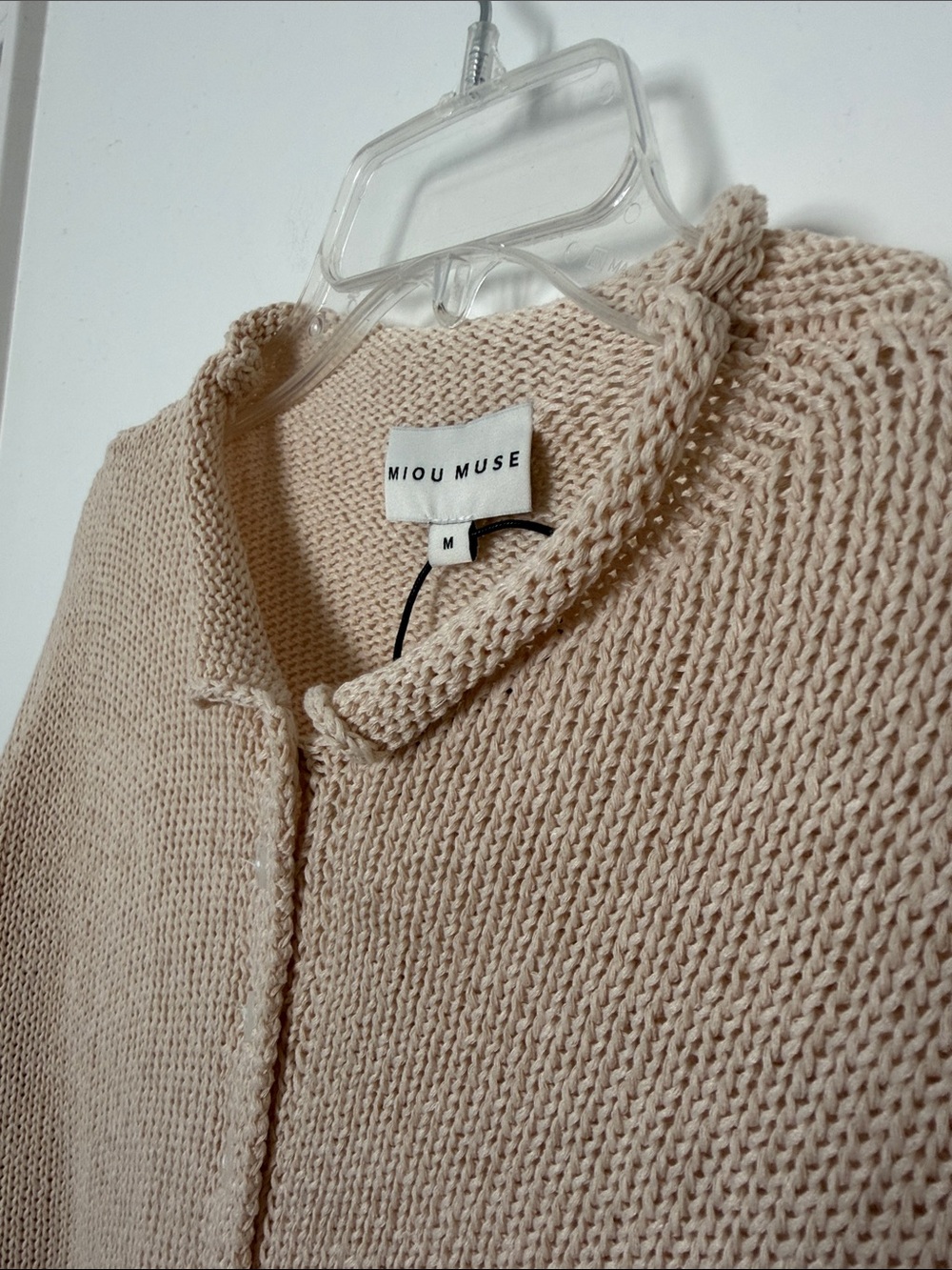Miu Muse Cream Button-Up Knit Cardigan - Picture 9 of 11